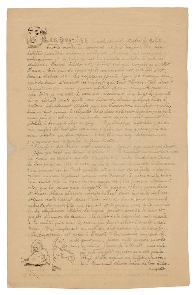 Le sourire: Journal sérieux, 21. elokuuta 1899. tekijältä Paul Gauguin