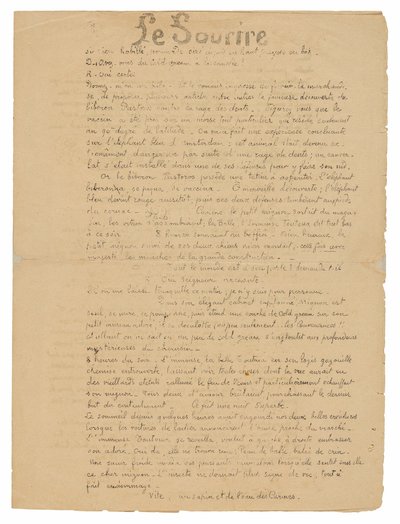 Le sourire: Journal sérieux, 19. syyskuuta 1899. tekijältä Paul Gauguin