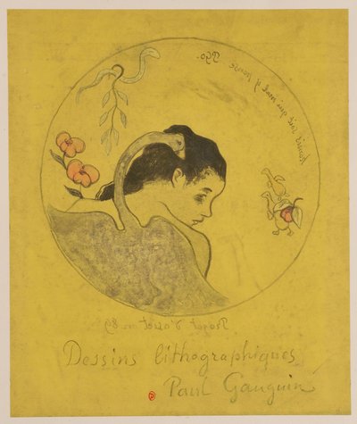Léda: Entwurf für einen Teller tekijältä Paul Gauguin