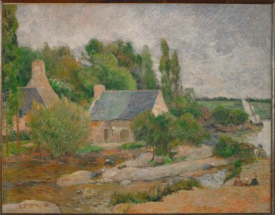 Les lavandieres a Pont-Aven Pesulanaiset Pont-Avenissa (maalaus kankaalle) tekijältä Paul Gauguin