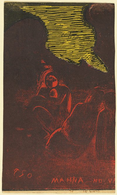 Mahna no Varua Ino (Demoni puhuu) [verso] tekijältä Paul Gauguin