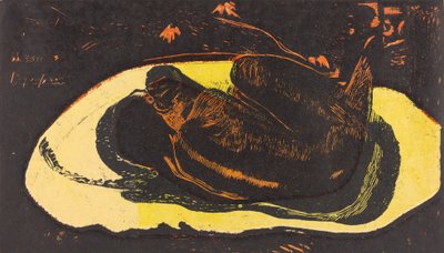 Manao Tupapau Henki kummittelee häntä, 18941895. tekijältä Paul Gauguin