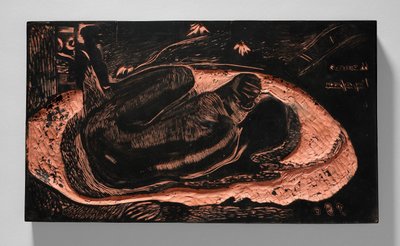 Manao tupapau (Hän ajattelee kummitusta tai Aave ajattelee häntä), Noa Noa -sviitistä tekijältä Paul Gauguin