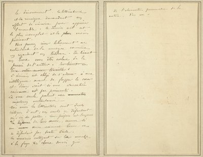 Käsikirjoitussivut [verso] tekijältä Paul Gauguin