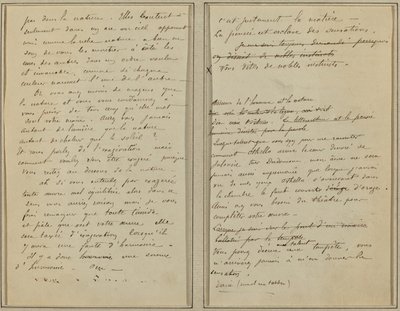 Käsikirjoitussivut [verso] tekijältä Paul Gauguin