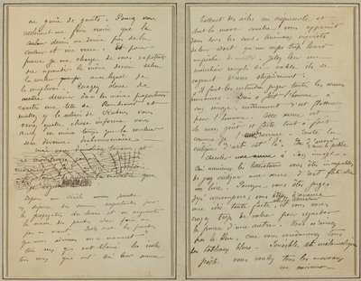 Käsikirjoitussivut [verso] tekijältä Paul Gauguin