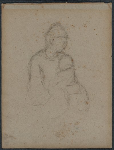 Äiti ja lapsi recto, 1870-luku. tekijältä Paul Gauguin