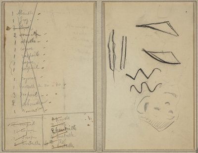 Neige (Lumi); Matkareitti [recto] tekijältä Paul Gauguin