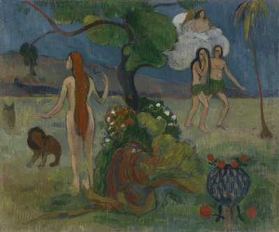 Kadonnut paratiisi, n. 1890 (öljy kankaalle) tekijältä Paul Gauguin