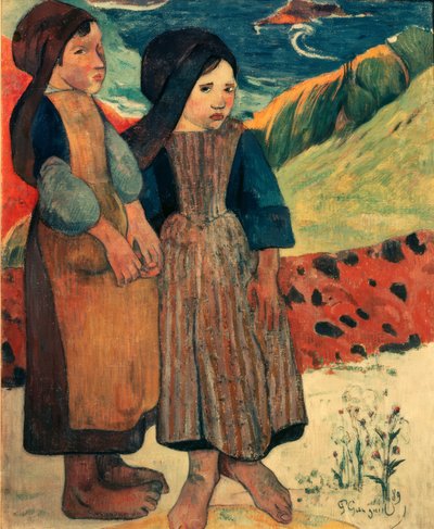 Petites Bretonnes au bord de la mer tekijältä Paul Gauguin