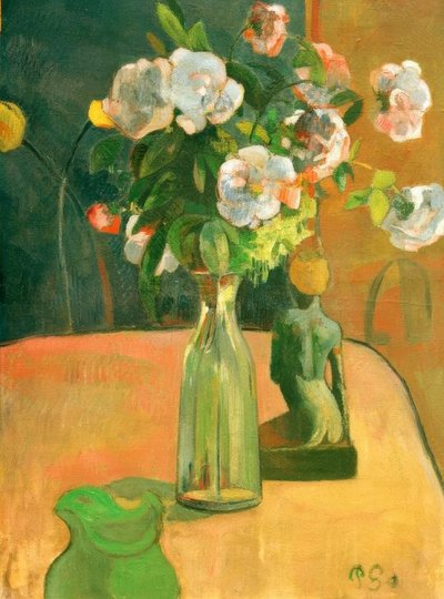 Rosen ja patsas tekijältä Paul Gauguin