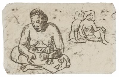 Istuva nainen (liittyy maalaukseen Sister of Charity) tekijältä Paul Gauguin