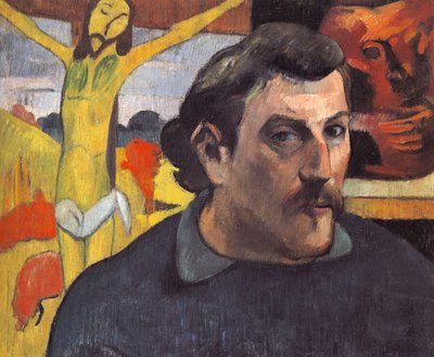 Omakuva Keltaisen Kristuksen kanssa tekijältä Paul Gauguin