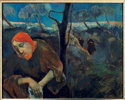 Omakuva tai "Kristus oliivipuutarhassa" Paul Gauguinin (1848-1903) maalaus 1889 Palm Beach. Nortonin taidemuseo tekijältä Paul Gauguin