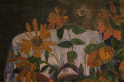 Sonnenblumen auf einem Armstuhl tekijältä Paul Gauguin