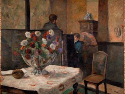 Asetelma kukkien kanssa tekijältä Paul Gauguin