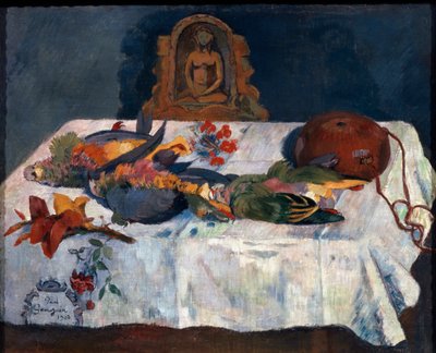 Asetelma papukaijoilla, 1902. tekijältä Paul Gauguin