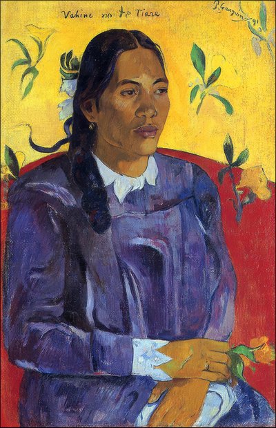 Tahiti: Vahine No Te Tiare (Nainen, jolla on kukka), Paul Gauguin (1891) tekijältä Paul Gauguin