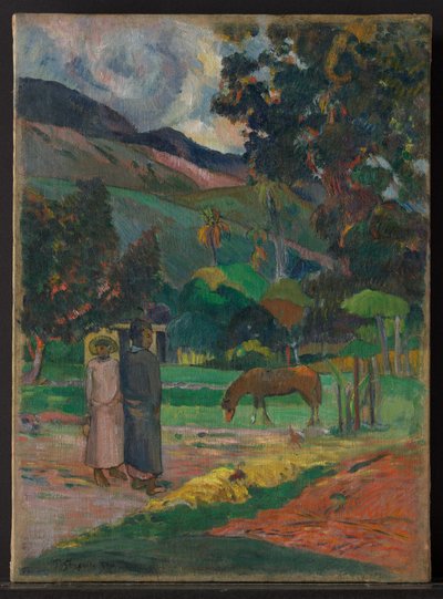 Tahitilainen maisema tekijältä Paul Gauguin