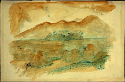 Tahitin rannikko [kääntöpuoli] tekijältä Paul Gauguin