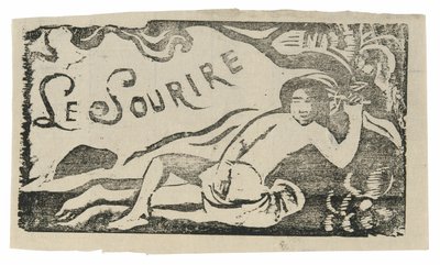Tahitilainen nainen, päähine Le sourirea varten tekijältä Paul Gauguin