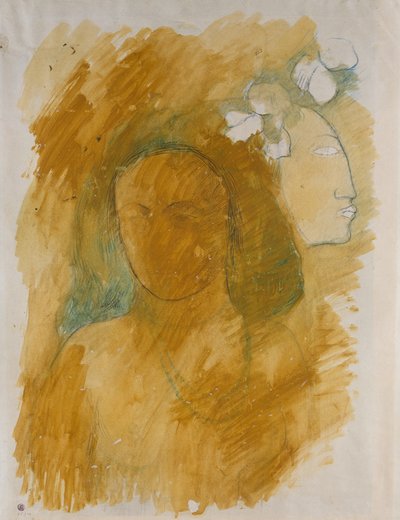Tahitianische Frau mit bösem Geist tekijältä Paul Gauguin