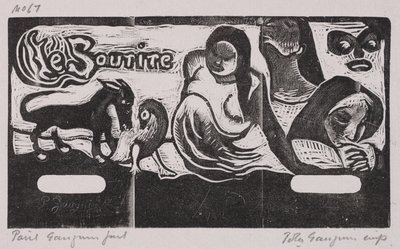 Tahitilainen ja Noa Noa -sarja, Hymy (puupiirros) tekijältä Paul Gauguin