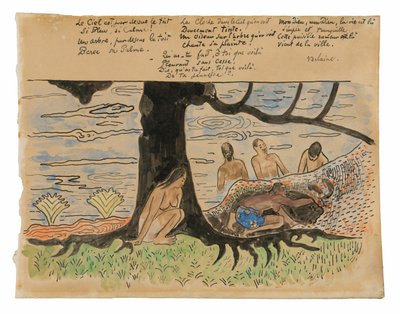 Tahitilaisten kalastus tekijältä Paul Gauguin