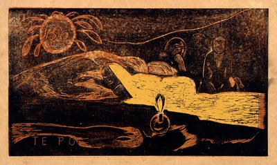 Sinä po. Suuri yö sarjasta Noa Noa, 1893-1894 tekijältä Paul Gauguin