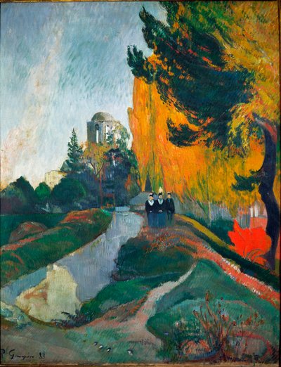 Alyscamps, yksityiskohta (Öljy kankaalle tekijältä Paul Gauguin