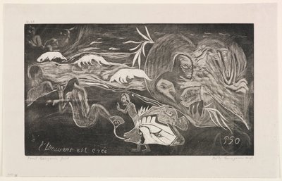 Universumin luominen sarjasta "Noa Noa" tekijältä Paul Gauguin