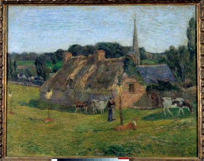 Derout Lollichon -kenttä ja Pont Avenin kirkko tekijältä Paul Gauguin