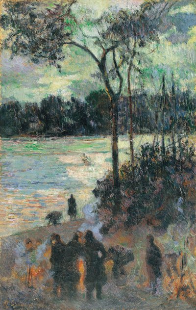 Tuli joen rannalla, 1886 tekijältä Paul Gauguin