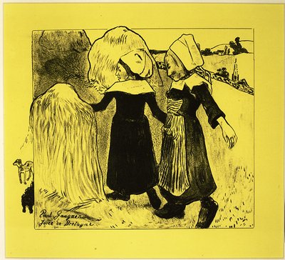 Bretagnen ilot, Volpini-sarjasta: Dessins lithographiques, 1889, 1889. tekijältä Paul Gauguin