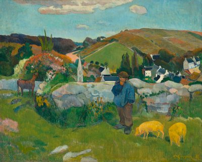 The Swineherd, 1888 tekijältä Paul Gauguin
