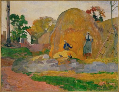 Keltainen heinäsato tai vaalea sato (maalaus kankaalle) tekijältä Paul Gauguin