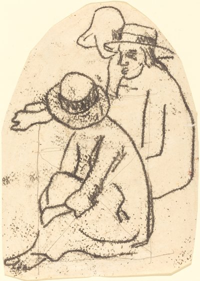 Kolme tahitilaista (Studio "The Sister of Charity") tekijältä Paul Gauguin