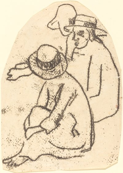 Kolme tahitilaista Study for The Sister of Charity, 18991902. tekijältä Paul Gauguin
