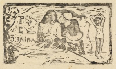 Le Souriren nimilehti Hymyn nimi, vuonna 1895 tai sen jälkeen. tekijältä Paul Gauguin