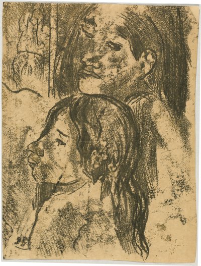 Kaksi markiisaania [recto] tekijältä Paul Gauguin