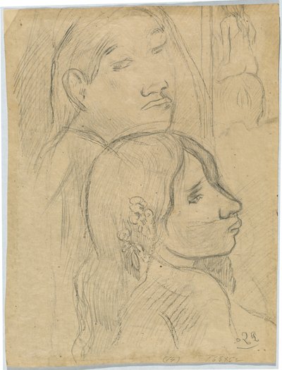 Kaksi markiisaania [käänteinen] tekijältä Paul Gauguin