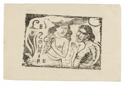 Two Women Chattering, päähine Le Sourire tekijältä Paul Gauguin