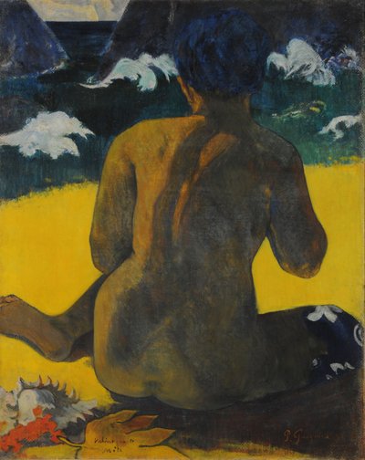 Vahine no te miti Nainen rannalla. tekijältä Paul Gauguin