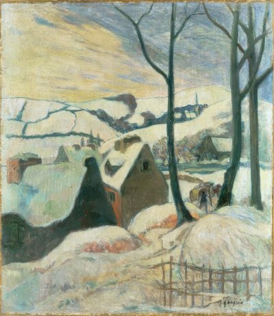 Kylä sous la neige tekijältä Paul Gauguin