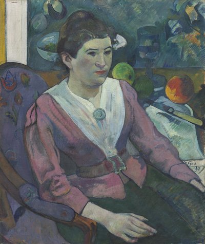 Cézannen nainen asetelman edessä tekijältä Paul Gauguin