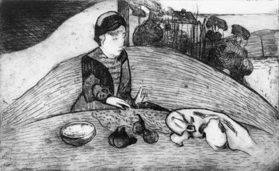 Nainen viikunoiden kanssa, 1894, 1894. tekijältä Paul Gauguin