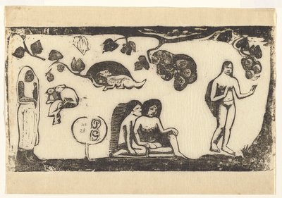 Naiset, eläimet ja lehdet tekijältä Paul Gauguin