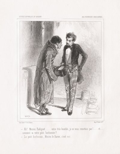 Pariisilainen hölynpöly: Ah! Monsieur Radiguet, 1847. tekijältä Paul Gavarni