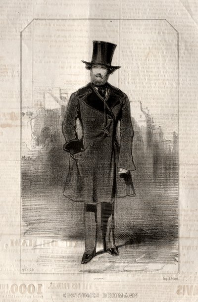 Ihmisen puvut, 1843. tekijältä Paul Gavarni