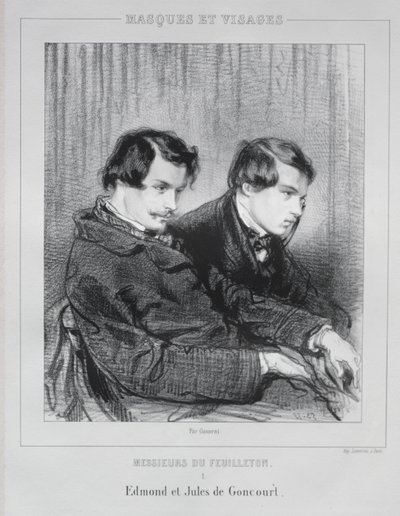 Edmond ja Jules de Goncourt, 1853. tekijältä Paul Gavarni